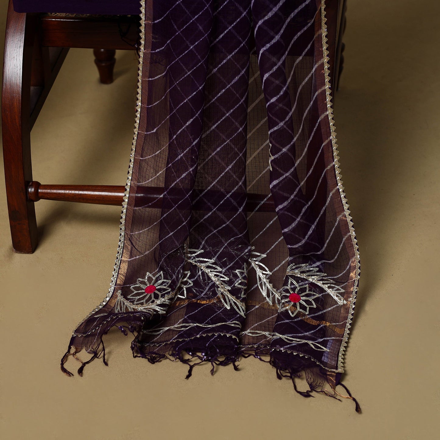 Kacchi gota patti work natural dyed pure cotton 3pc