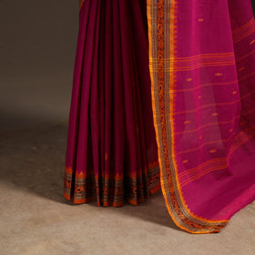 Purple - kandangi buti chettinad cotton saree with border