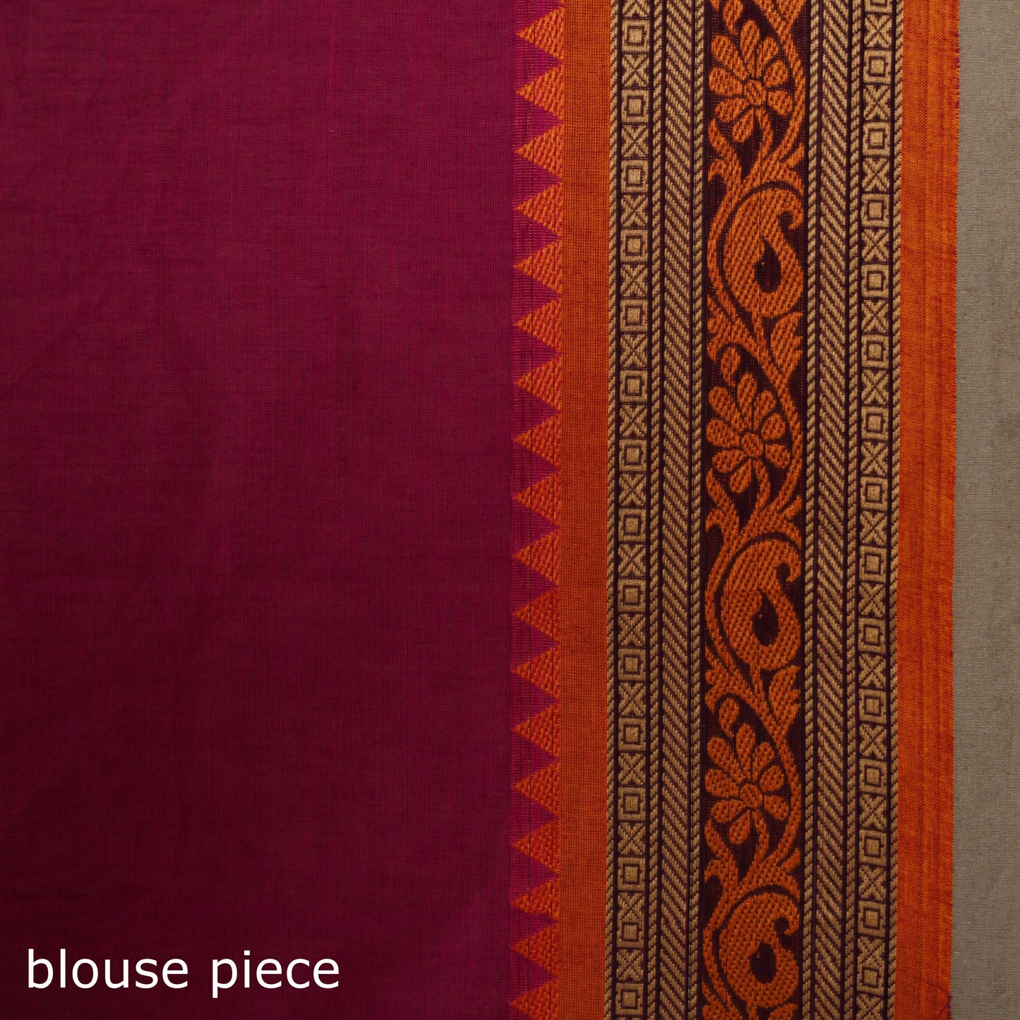 Purple - kandangi buti chettinad cotton saree with border