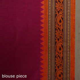 Purple - kandangi buti chettinad cotton saree with border