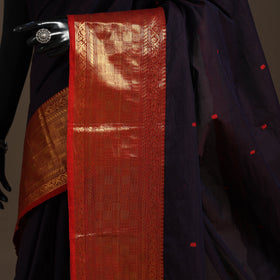 Purple - kandangi buti chettinad cotton saree with border