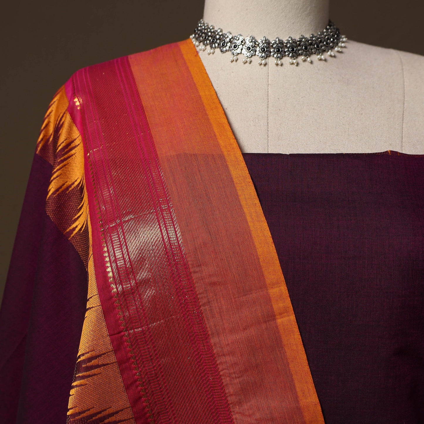 Kandangi chettinad cotton 2pc unstitched dress material 14