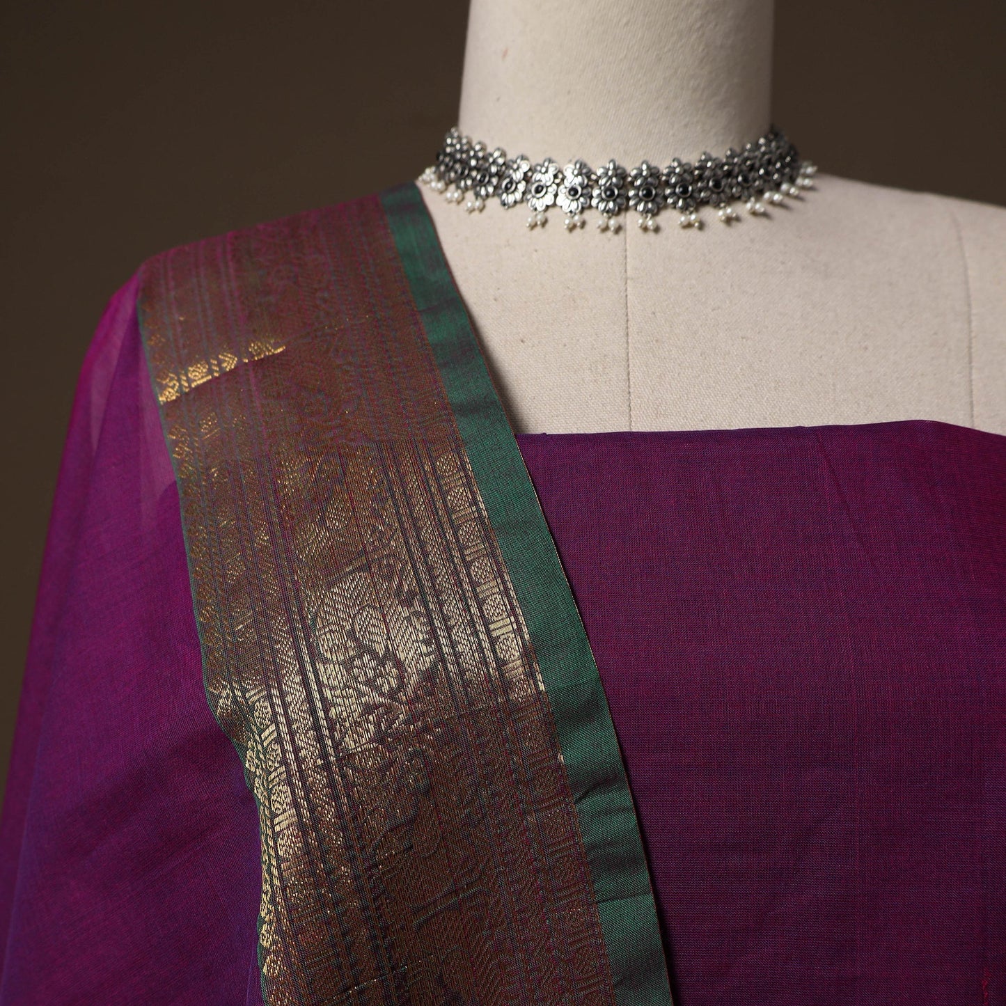 Kandangi chettinad cotton 2pc unstitched dress material 22
