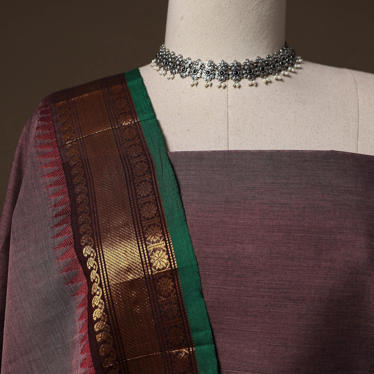 Kandangi chettinad cotton 2pc unstitched dress material 24