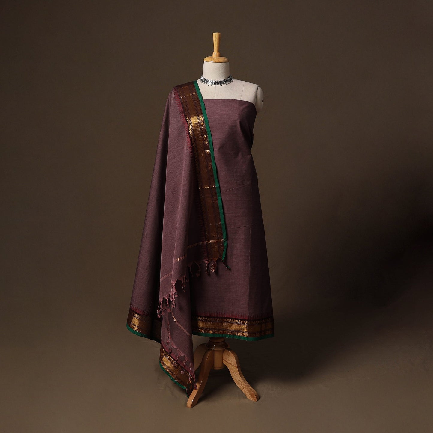 Kandangi chettinad cotton 2pc unstitched dress material 24