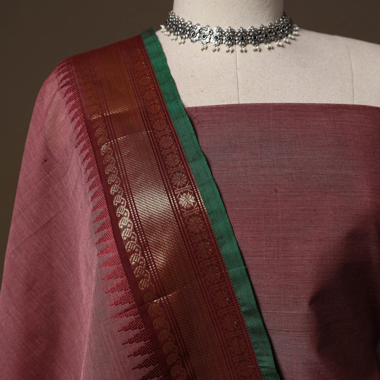 Kandangi chettinad cotton 2pc unstitched dress material 34