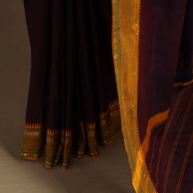 Purple Kandangi Chettinad Cotton Saree with Border