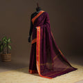 Purple Kandangi Chettinad Cotton Saree with Zari Border