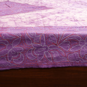 Kantha handwork cotton single hand batik bed sheet 11