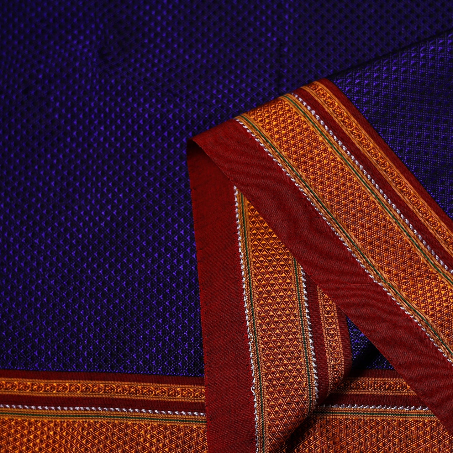 Karnataka weave cotton khun fabric 23 - handcrafted