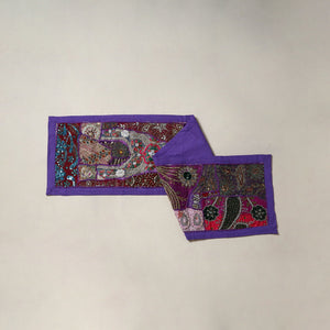 Khambadiya patchwork beadwork table runner (60 x 16 in) 08