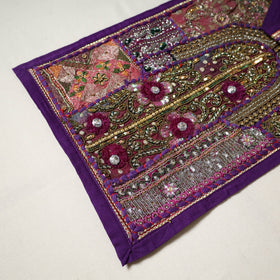 Khambadiya patchwork beadwork table runner (60 x 16 in) 10