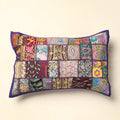  Purple Khambadiya Patchwork Cotton Pillow Cover (24 x 17 in) 05