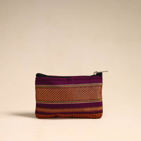 Purple Khun Fabric Quilted Coin Pouch