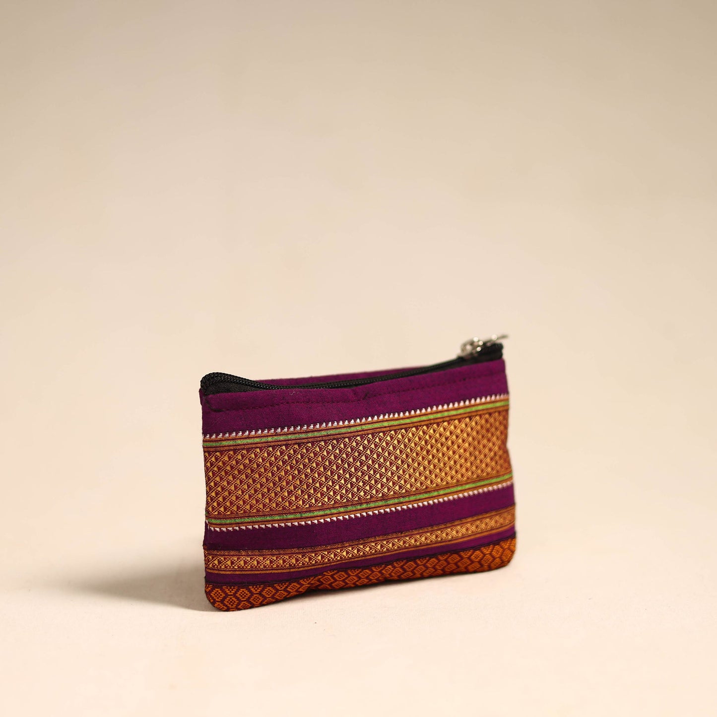  Purple Khun Fabric Quilted Coin Pouch