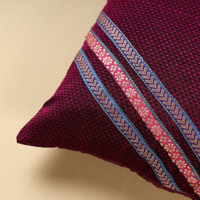 Purple Khun Weave Cotton Cushion Cover (16 x 16 in)