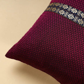 Purple - Khun Weave Cotton Cushion Cover (16 x 16 in)