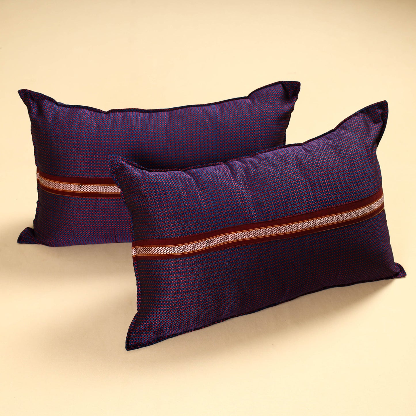 Purple - Khun Weave Cotton Pillow Covers (Set of 2)