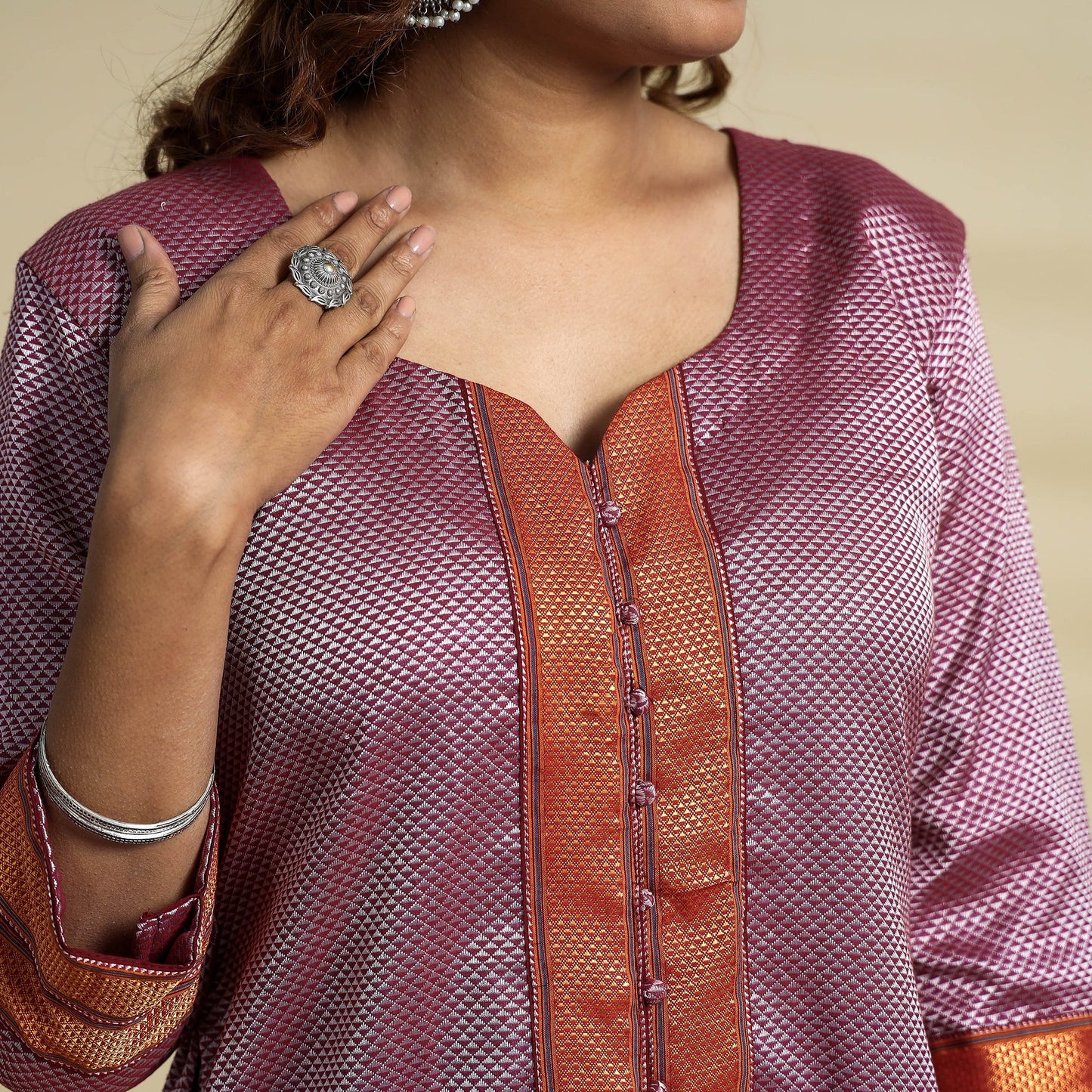 Buy Khun Weave Cotton Straight Kurta Online at iTokri.com