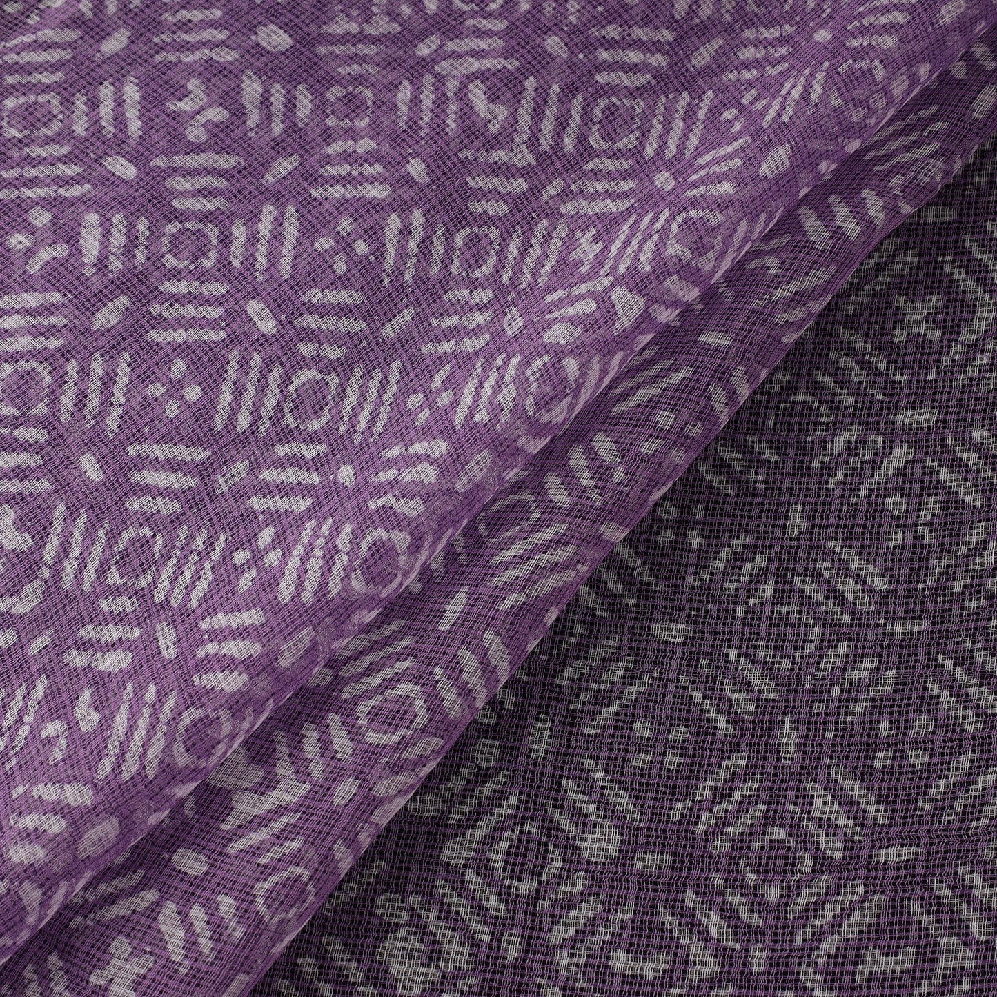 Kota doria cotton hand block batik print fabric 01