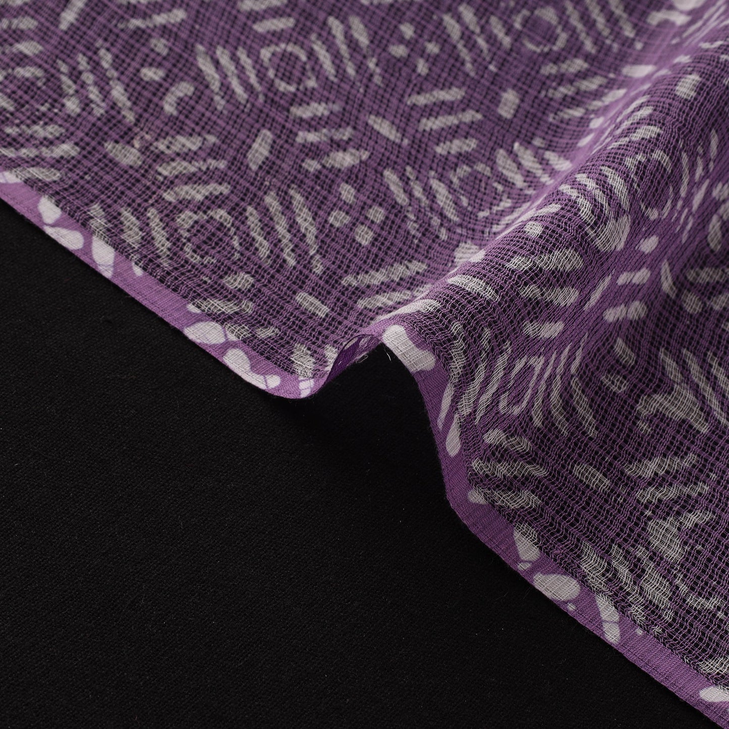 Kota doria cotton hand block batik print fabric 01