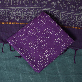 Kota doria cotton hand block jaipur print 3pc unstitched