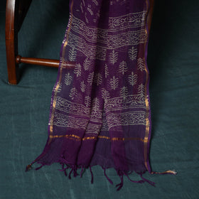 Kota doria cotton hand block jaipur print 3pc unstitched