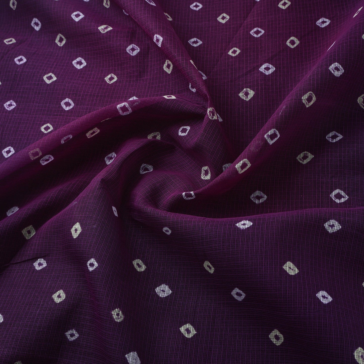 Kota doria cotton tie-dye bandhani fabric 13 - handcrafted