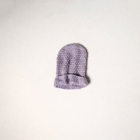 Purple - kullu karishma hand knitted merino wool cap 60