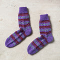  Purple Kumaun Hand Knitted Woolen Socks - Kids