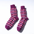  Purple Kumaun Hand Knitted Woolen Socks - Kids