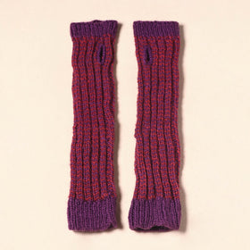 Purple Kumaun Hand Knitted Woollen Hand Warmer