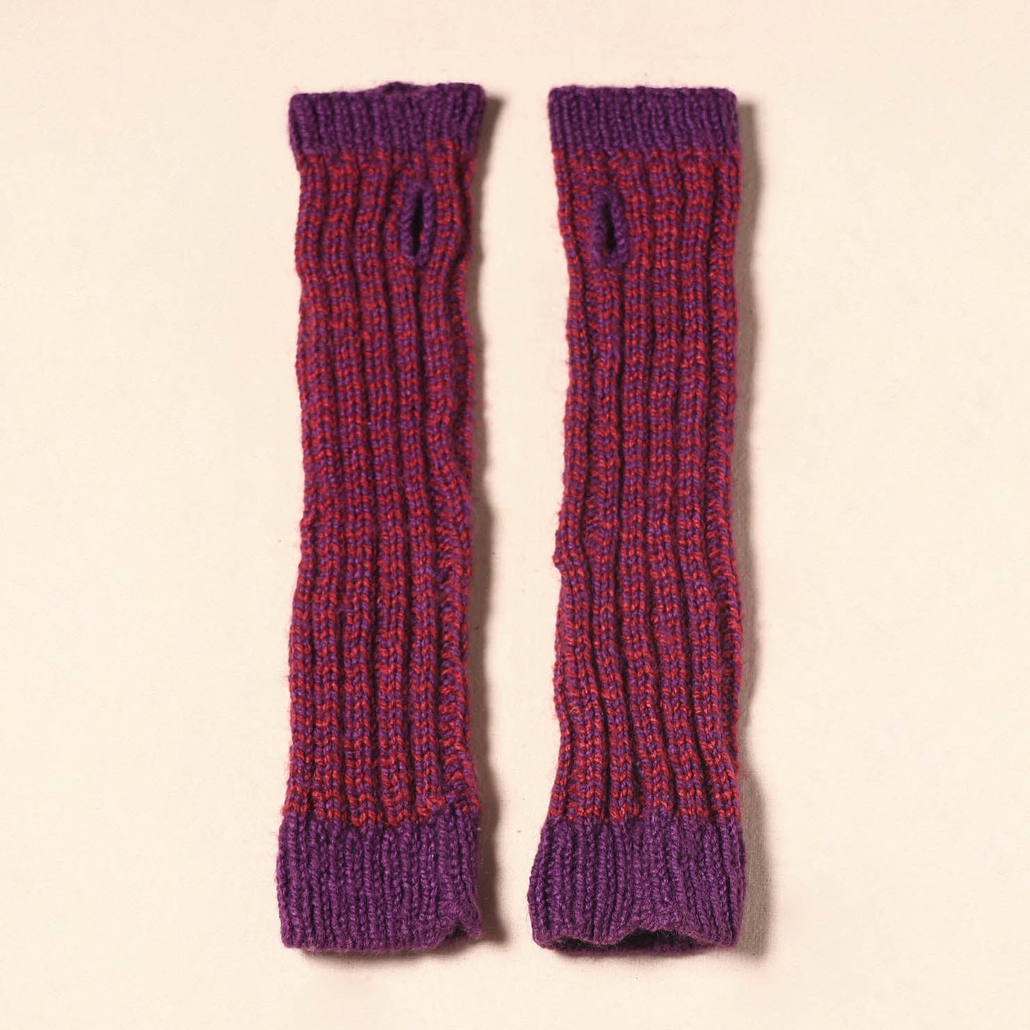Purple Kumaun Hand Knitted Woollen Hand Warmer
