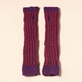 Purple Kumaun Hand Knitted Woollen Hand Warmer