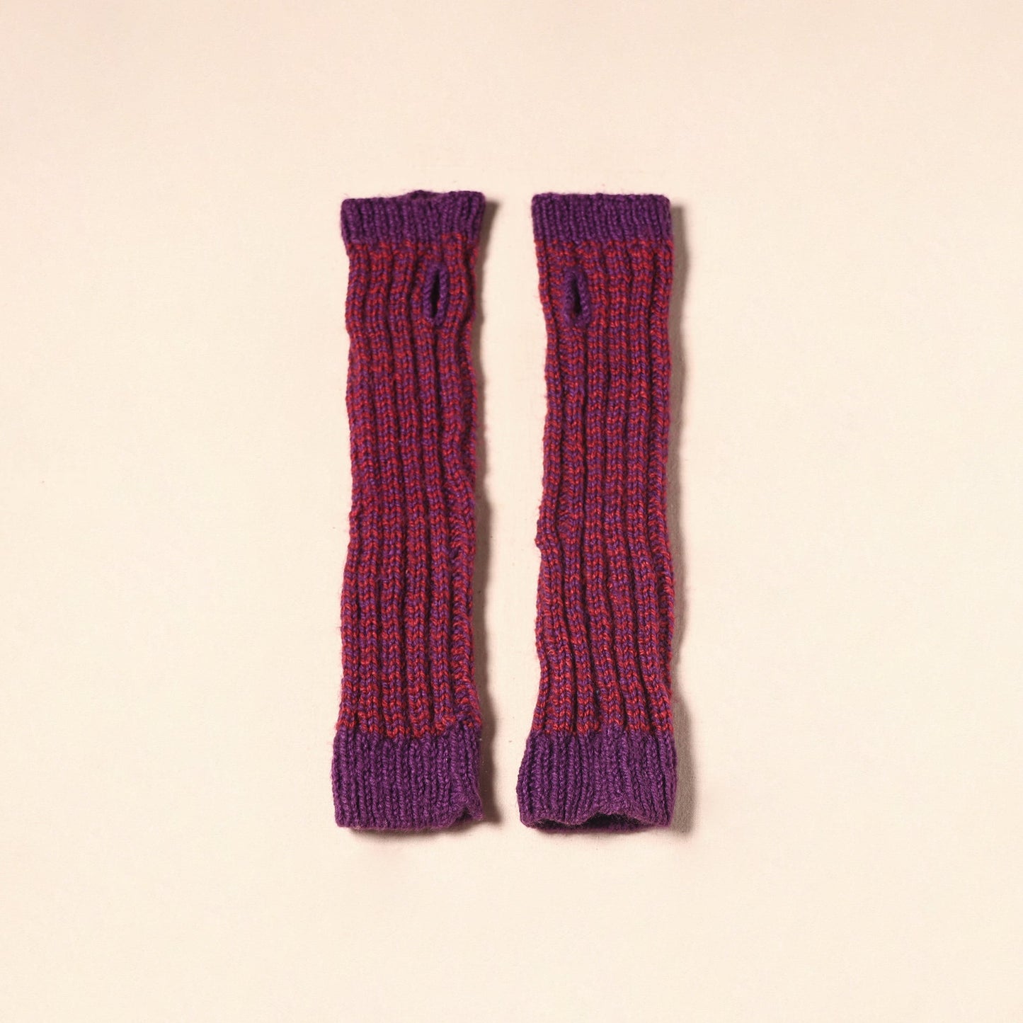 Purple Kumaun Hand Knitted Woollen Hand Warmer