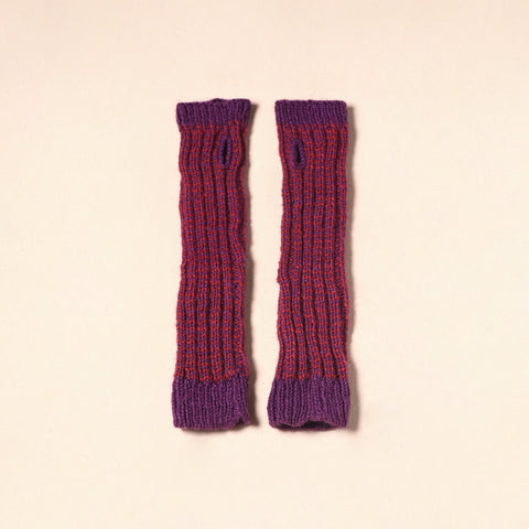 Purple Kumaun Hand Knitted Woollen Hand Warmer