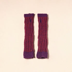 Purple Kumaun Hand Knitted Woollen Hand Warmer