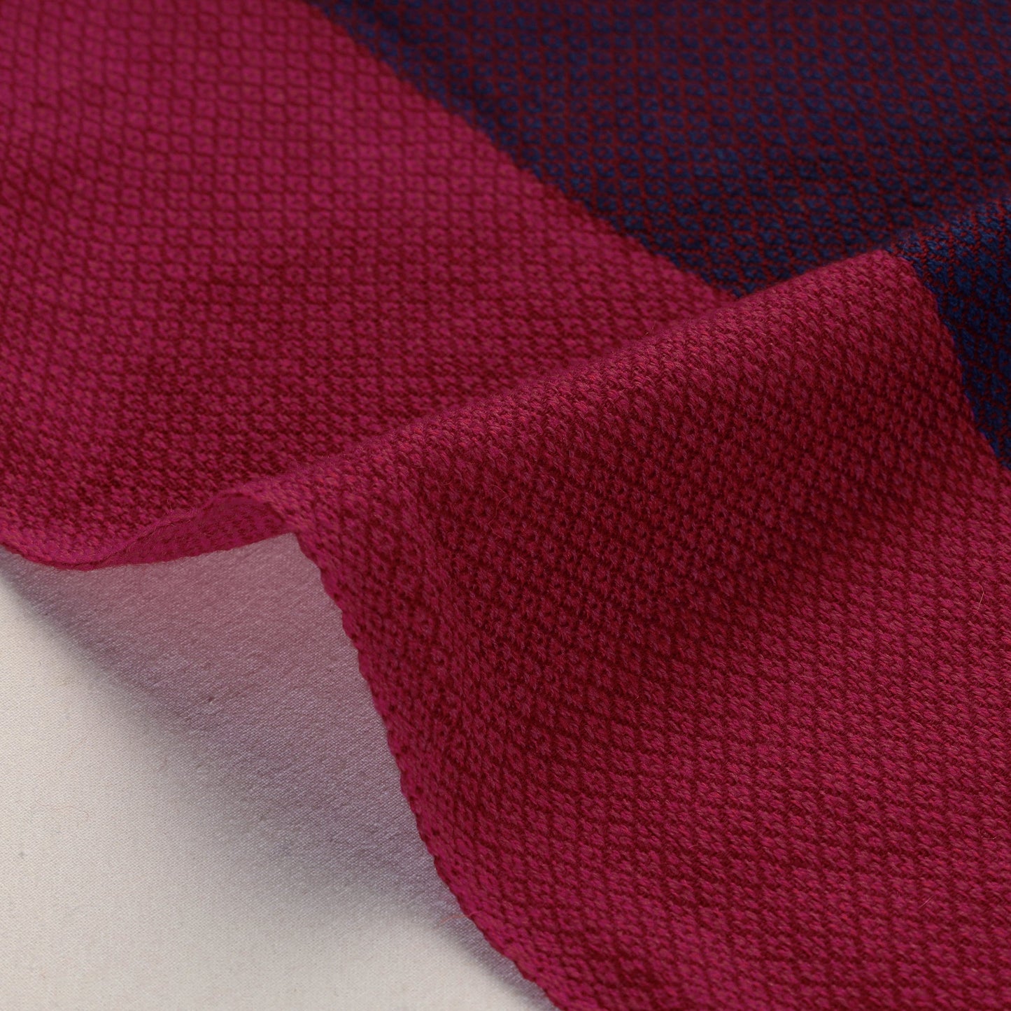 Purple Kumaun Handwoven Merino Woollen Fabric