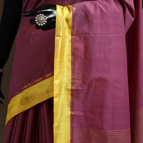 Purple - kuppadam dobby handloom cotton saree 04