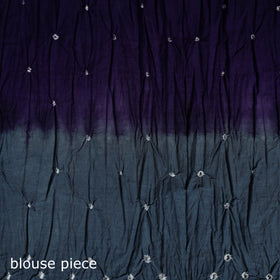 Kutch bandhani tie-dye cotton saree with blouse piece 05