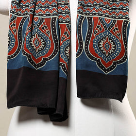 Buy Kutch Bandhani Tie-Dye Ajrakh Block Printed Modal Silk Stole Online at iTokri.com