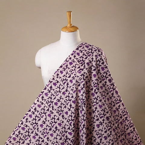 Purple - kutch batik cotton fabric 07 - handcrafted