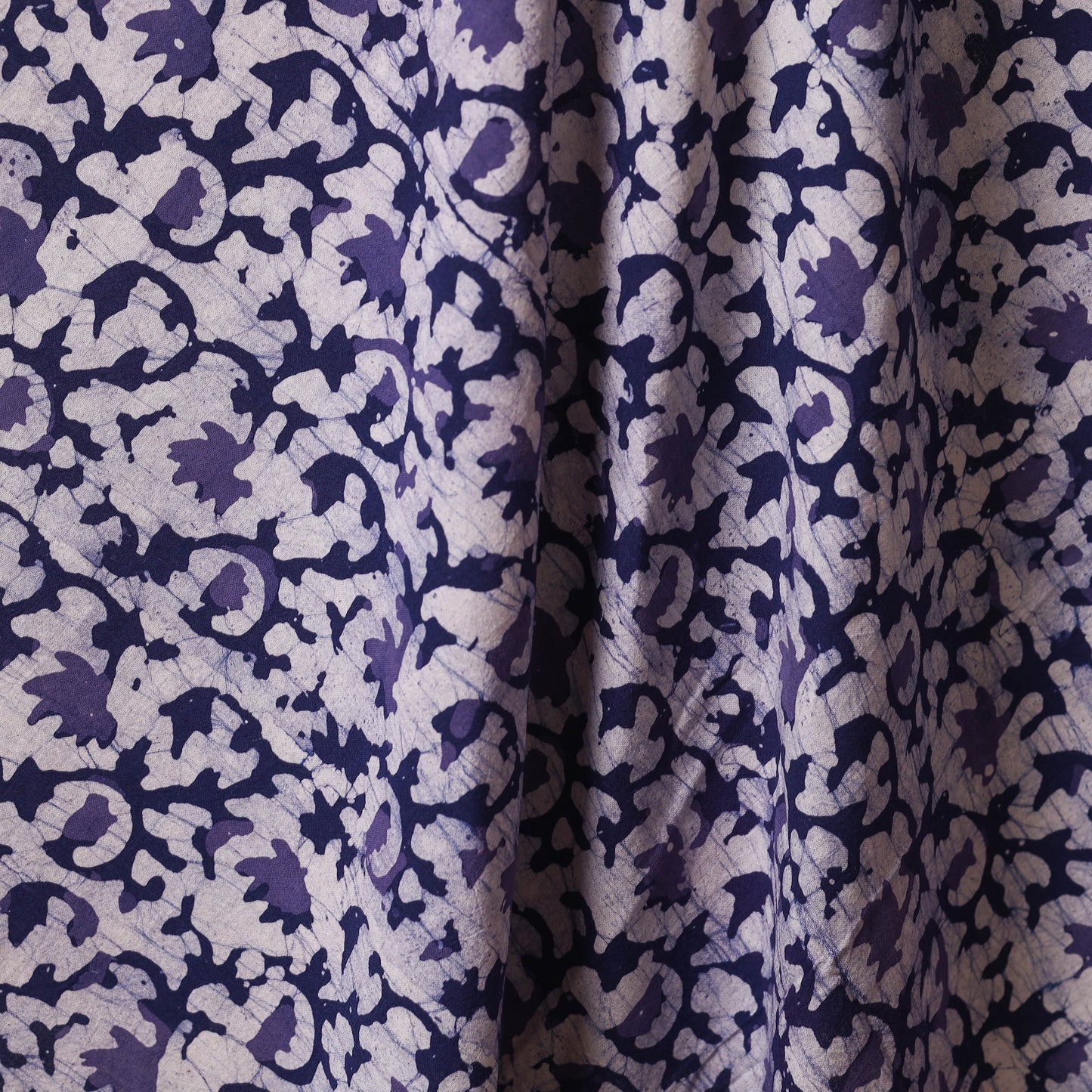 Purple - kutch batik cotton fabric 26 - handcrafted