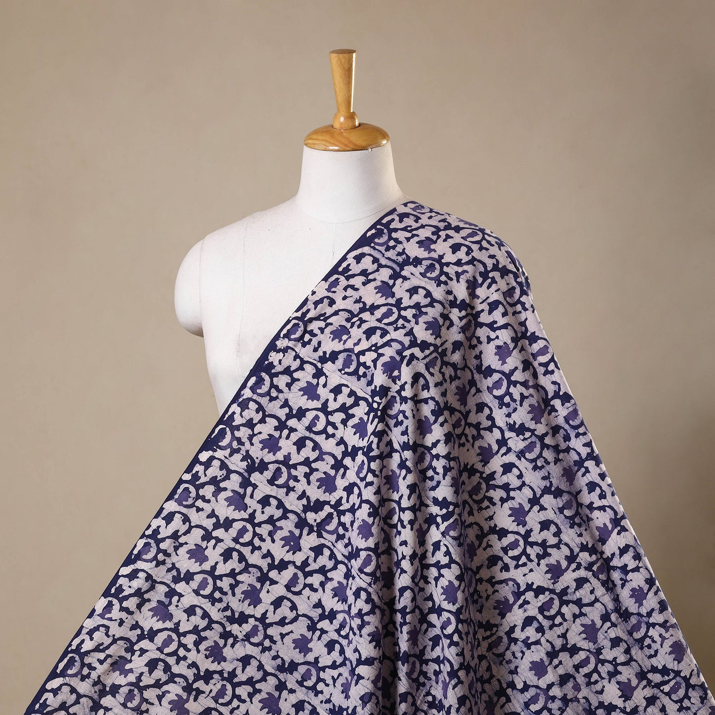 Purple - kutch batik cotton fabric 26 - handcrafted