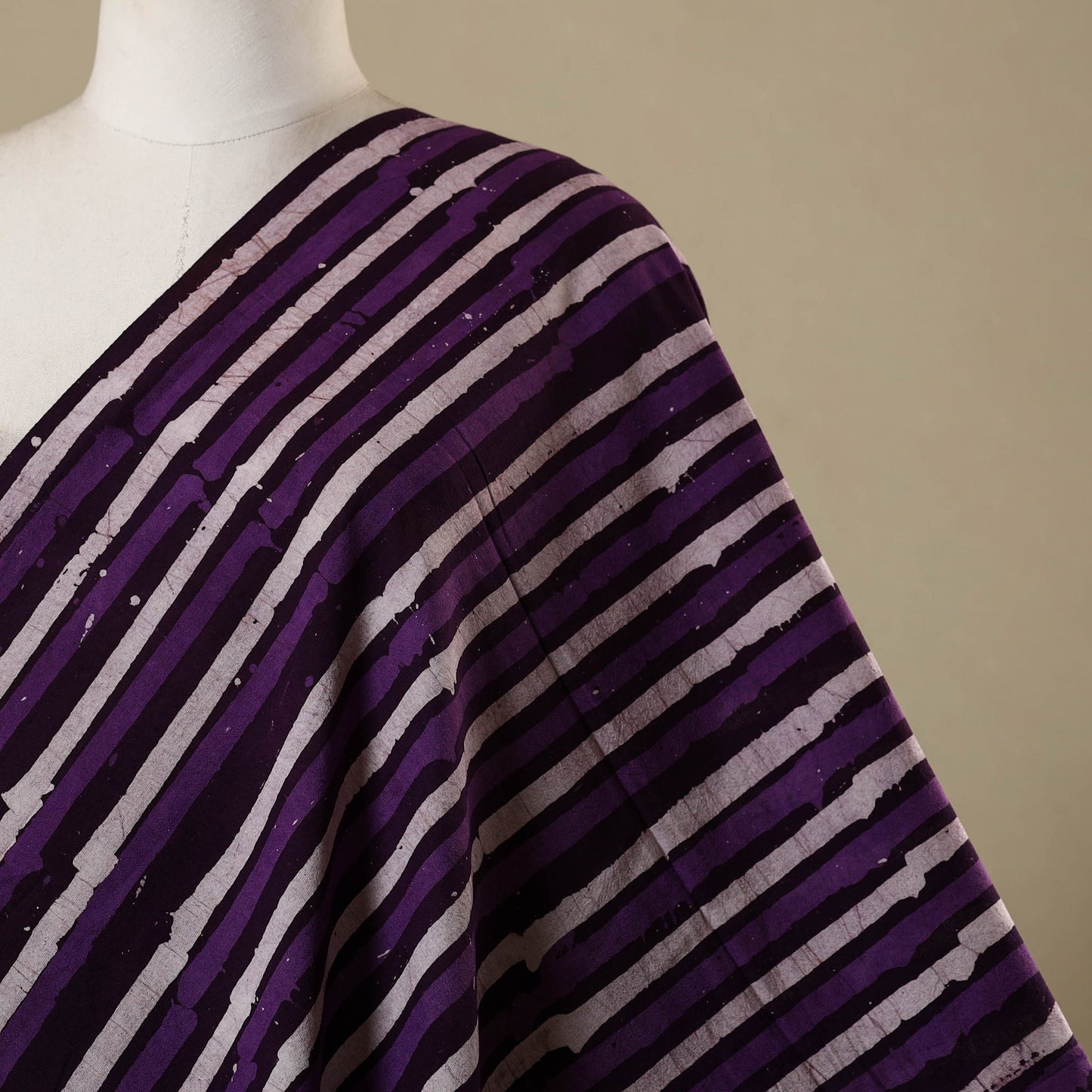 Purple - kutch batik cotton fabric 27 - handcrafted