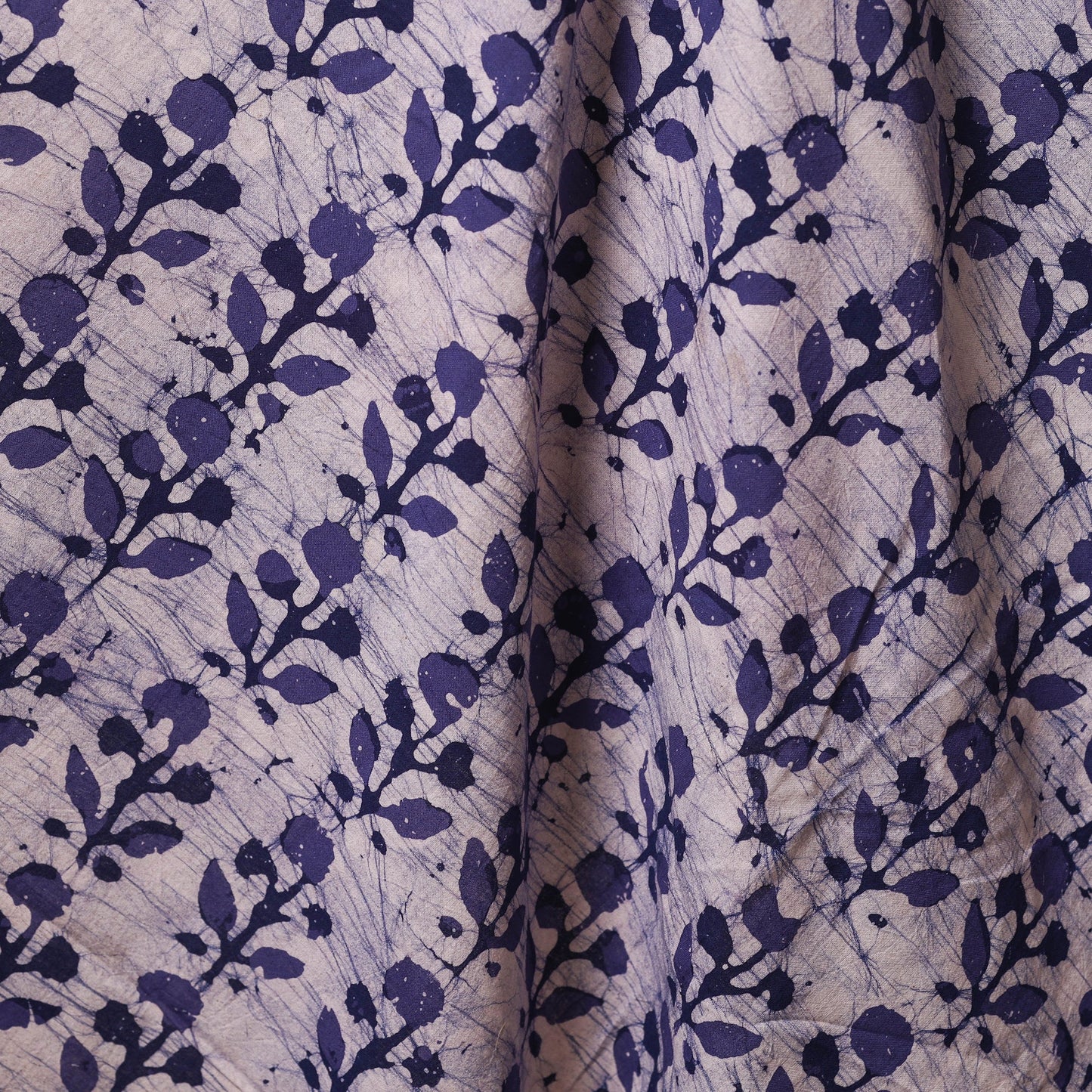 Purple - kutch batik cotton fabric 28 - handcrafted