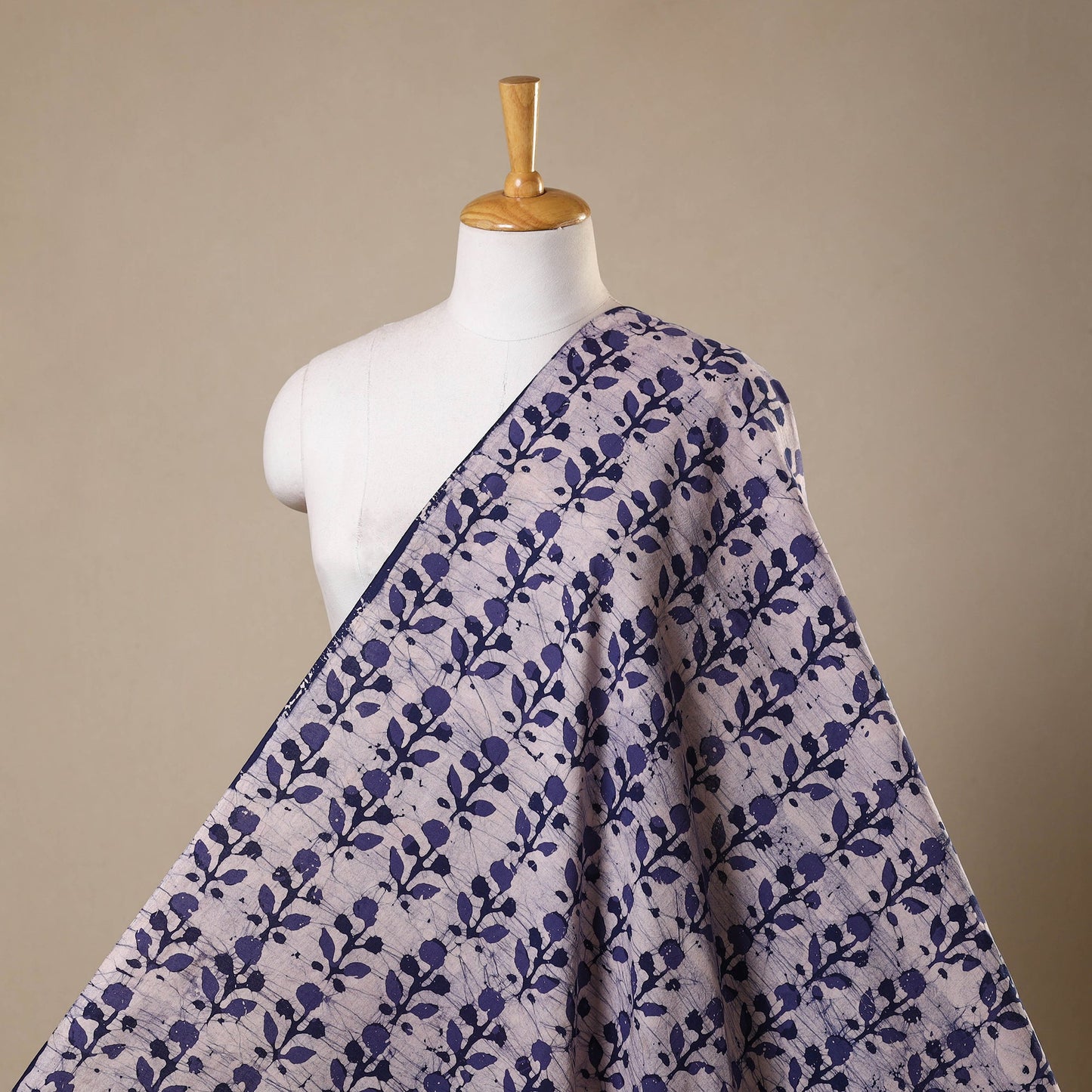 Purple - kutch batik cotton fabric 28 - handcrafted