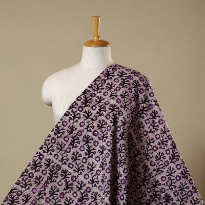Purple - kutch batik cotton fabric 36 - handcrafted