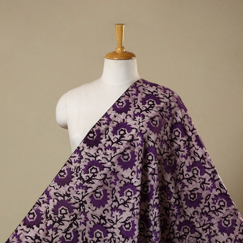 Purple - kutch batik cotton fabric 46 - handcrafted