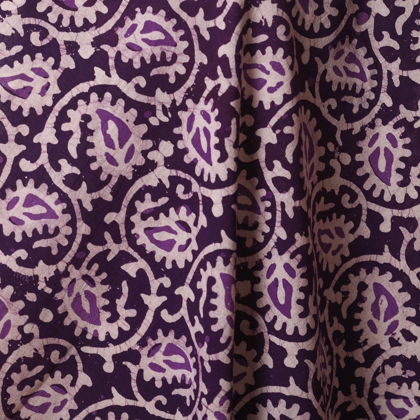Purple - kutch batik cotton fabric 53 - handcrafted